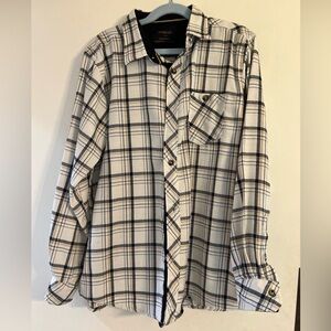 Nomad Navy and Beige Plaid Shirt